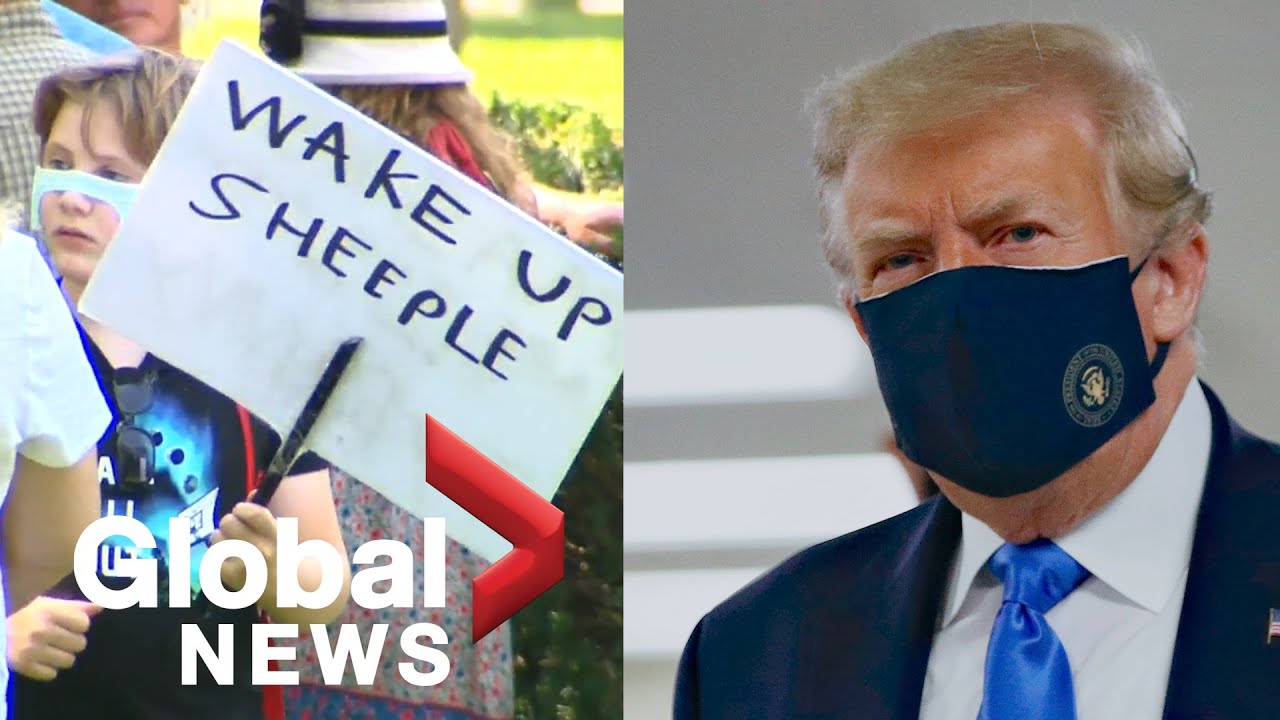 Coronavirus: Anti-mask protests in Canada while Trump promises no mandate in America