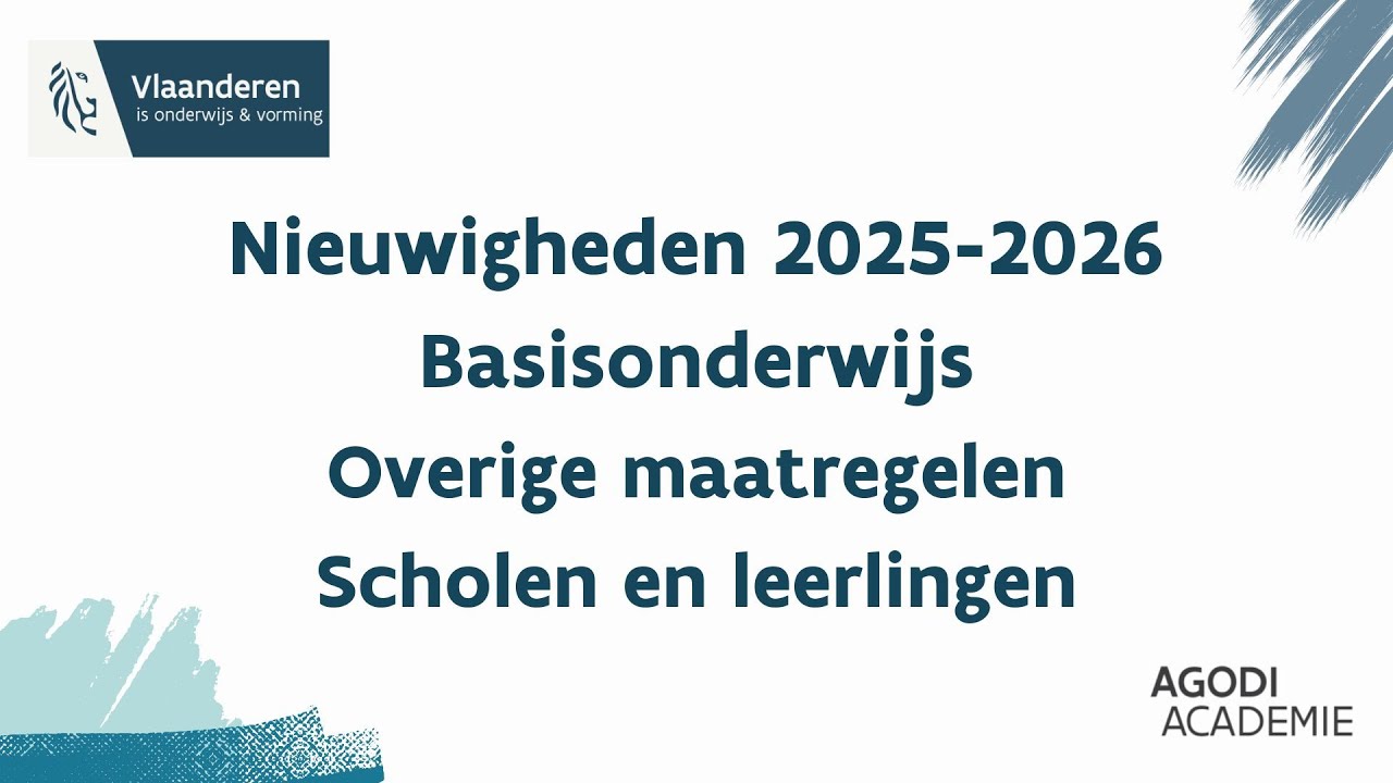 Nieuwigheden 2025 - 2026: Overige maatregelen Scholen en leerlingen - Basisonderwijs