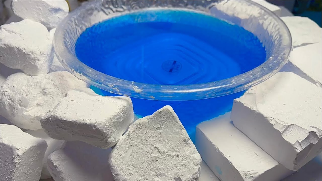 Jumbo Chalk & Unpolished Chalk Falling into Water | Satisfying ASMR | Stress Relief & Fatigue Relief