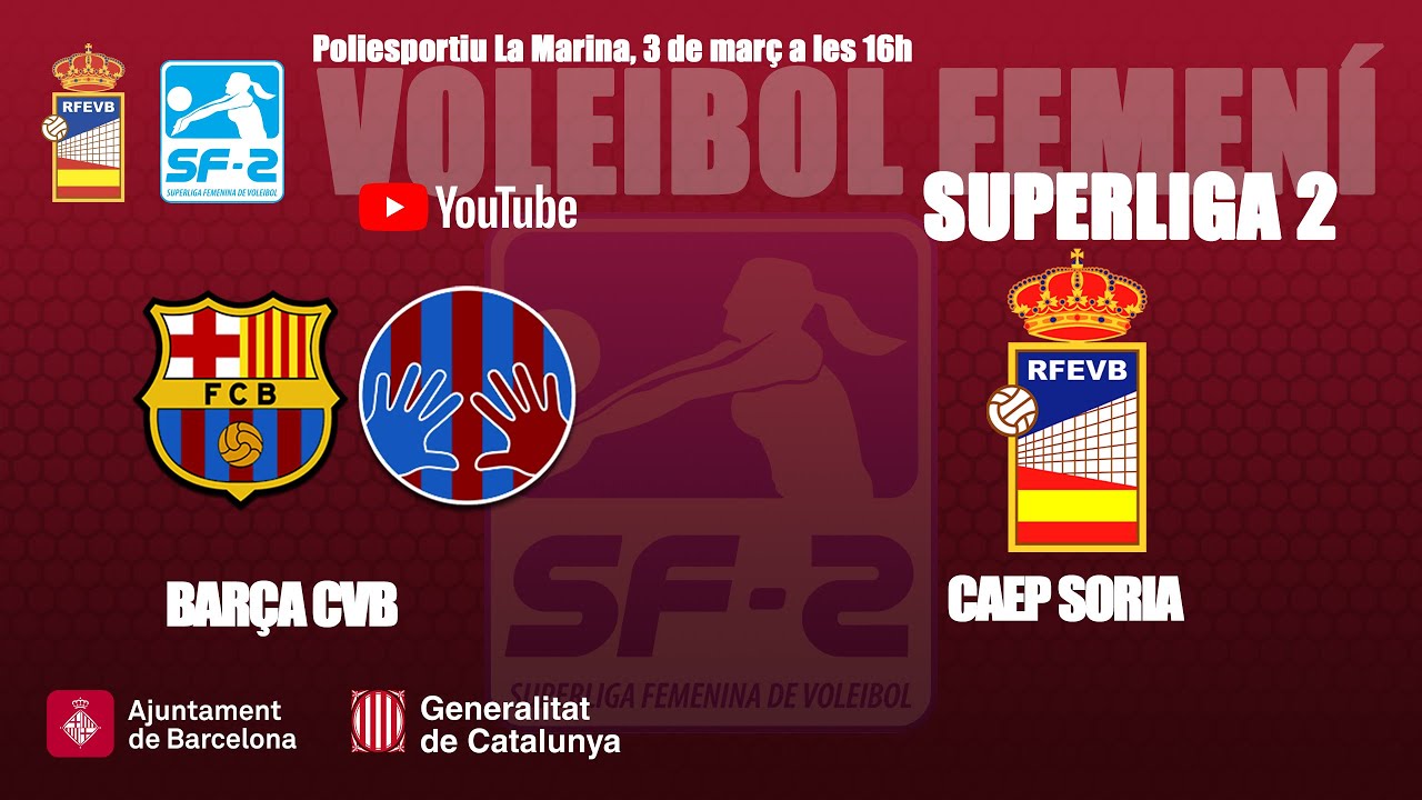 VOLEIBOL FEMENÍ SF2: BARÇA CVB vs CAEP SORIA