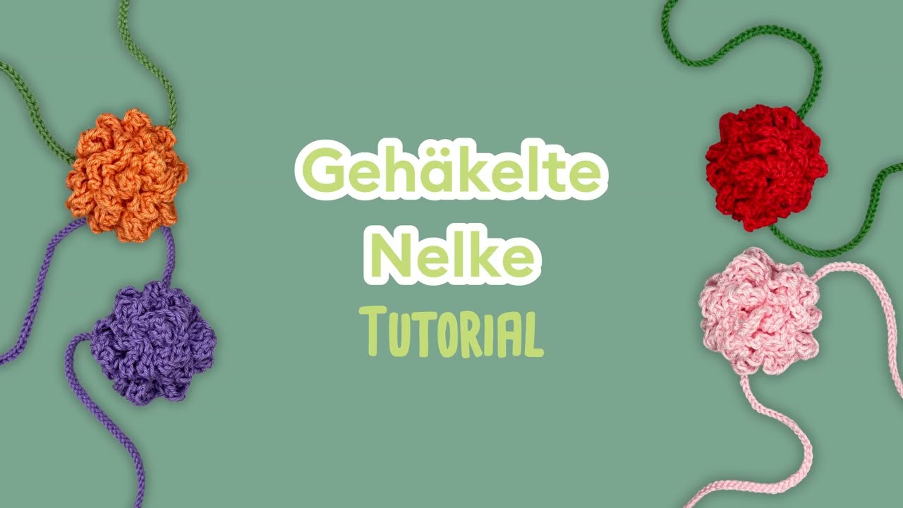 🌸 Häkel-Tutorial: Nelke häkeln | GründlEmpowerFlower | Frauentag