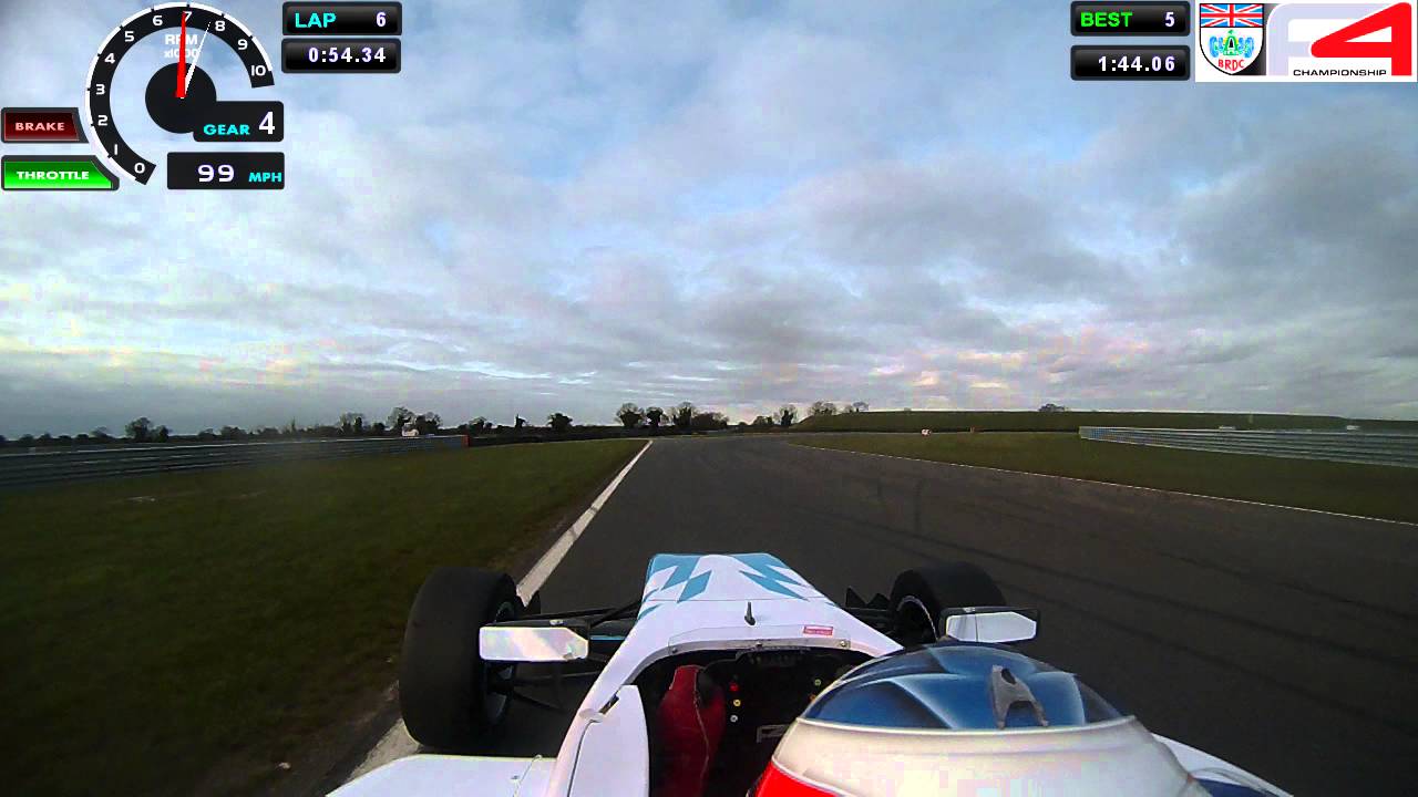 Thomas Randle onboard British F3 Snetterton