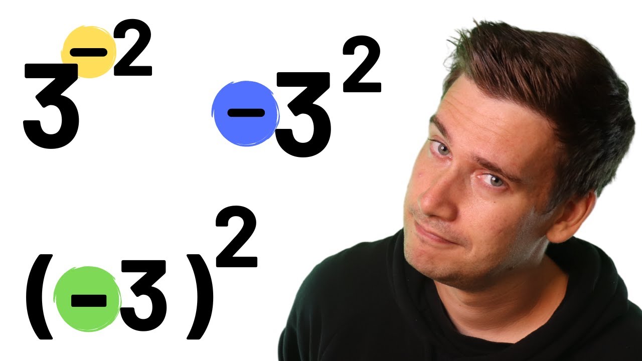 negative Potenz vs. negative Basis vs. negativer Exponent | Potenzen (Erklärung mit Beispielen)