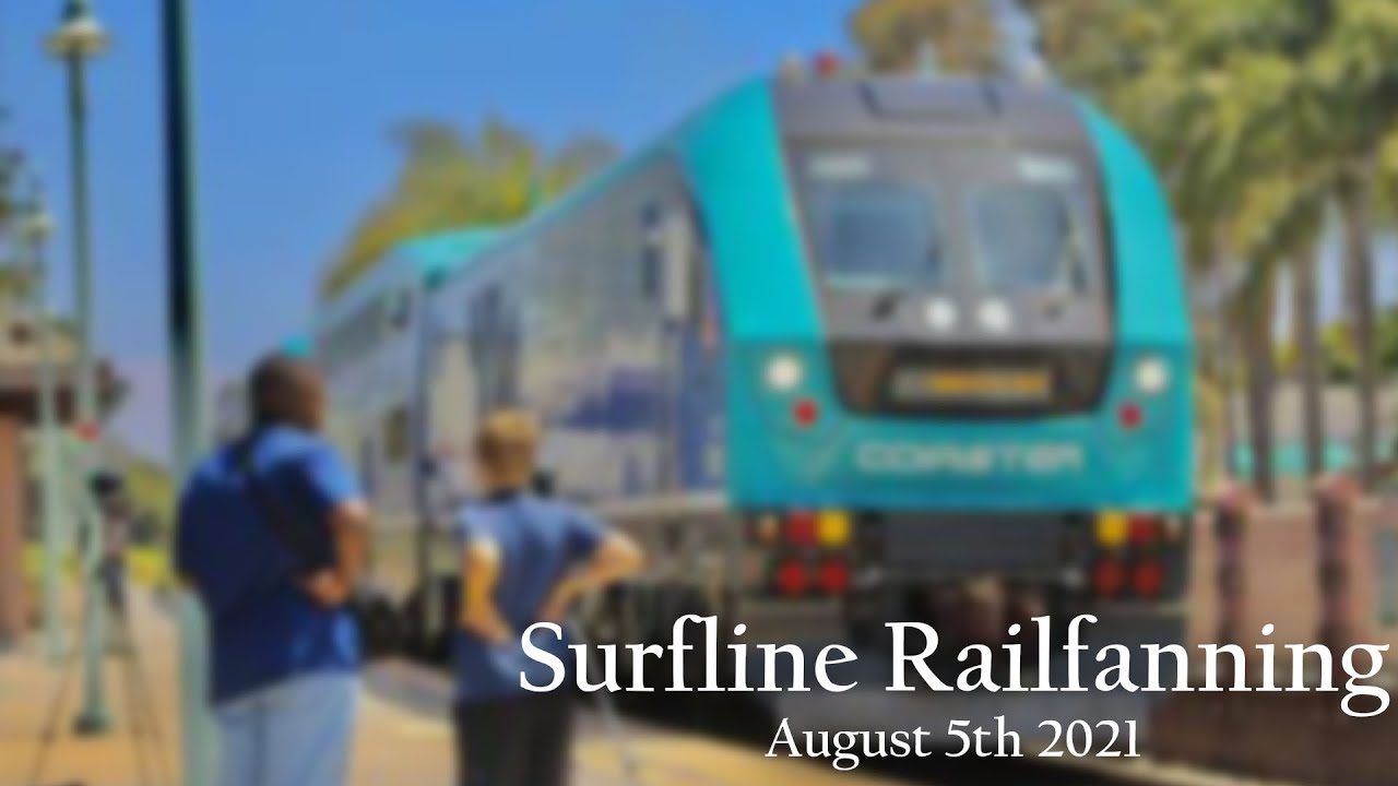 80MPH+ Amtrak Surfliner Action w/ Coaster @ Carlsbad Village California // August 5th 2021.