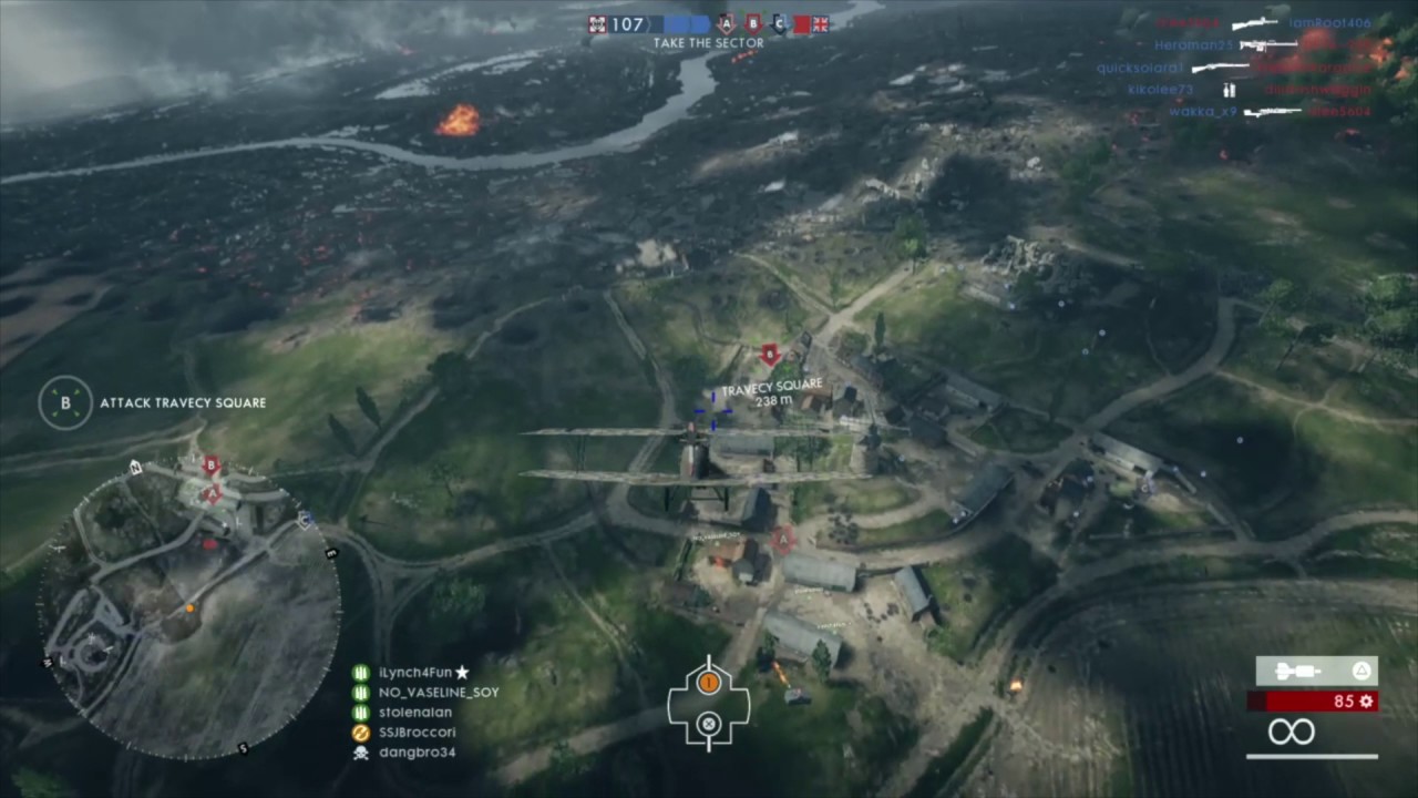 BF1 Operations  ST Quentin Scar - Attack Plane Gameplay