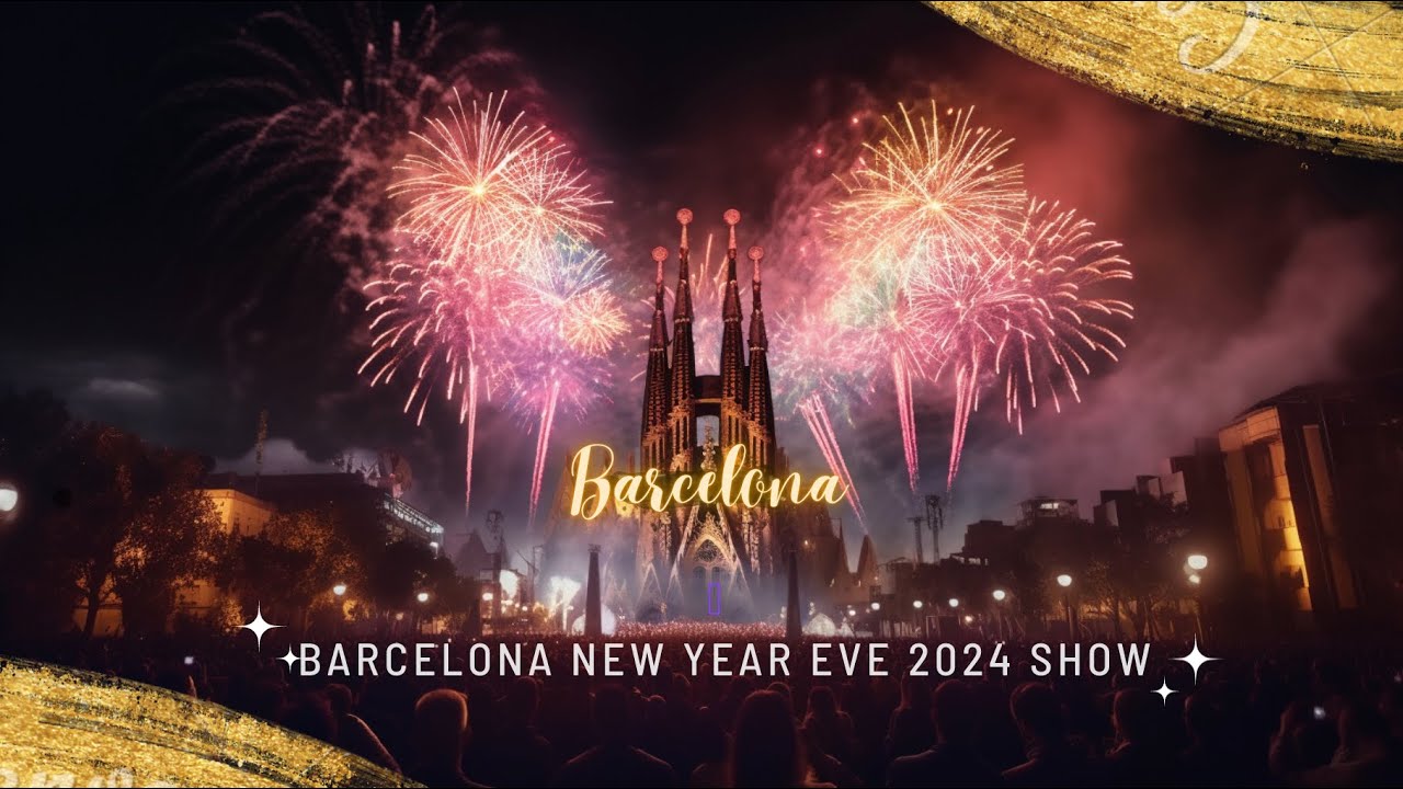 Barcelona New Years Eve full show on Montjuic 2024 (4K)