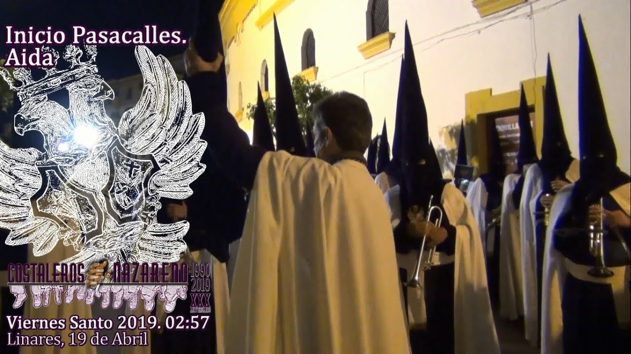Inicio del Pasacalles Banda Cabecera Nazareno Linares 2019 - Aida