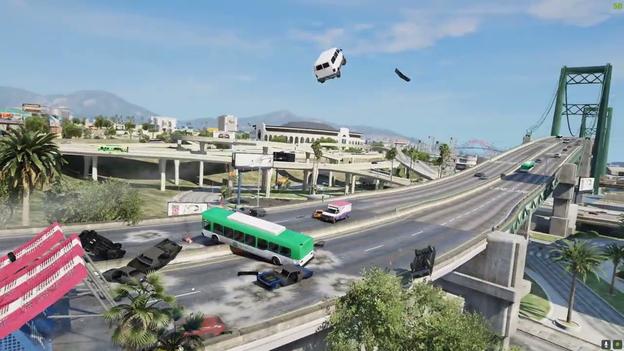 NPC Cars Stunt Jump - Grand Theft Auto V 2024 ep15