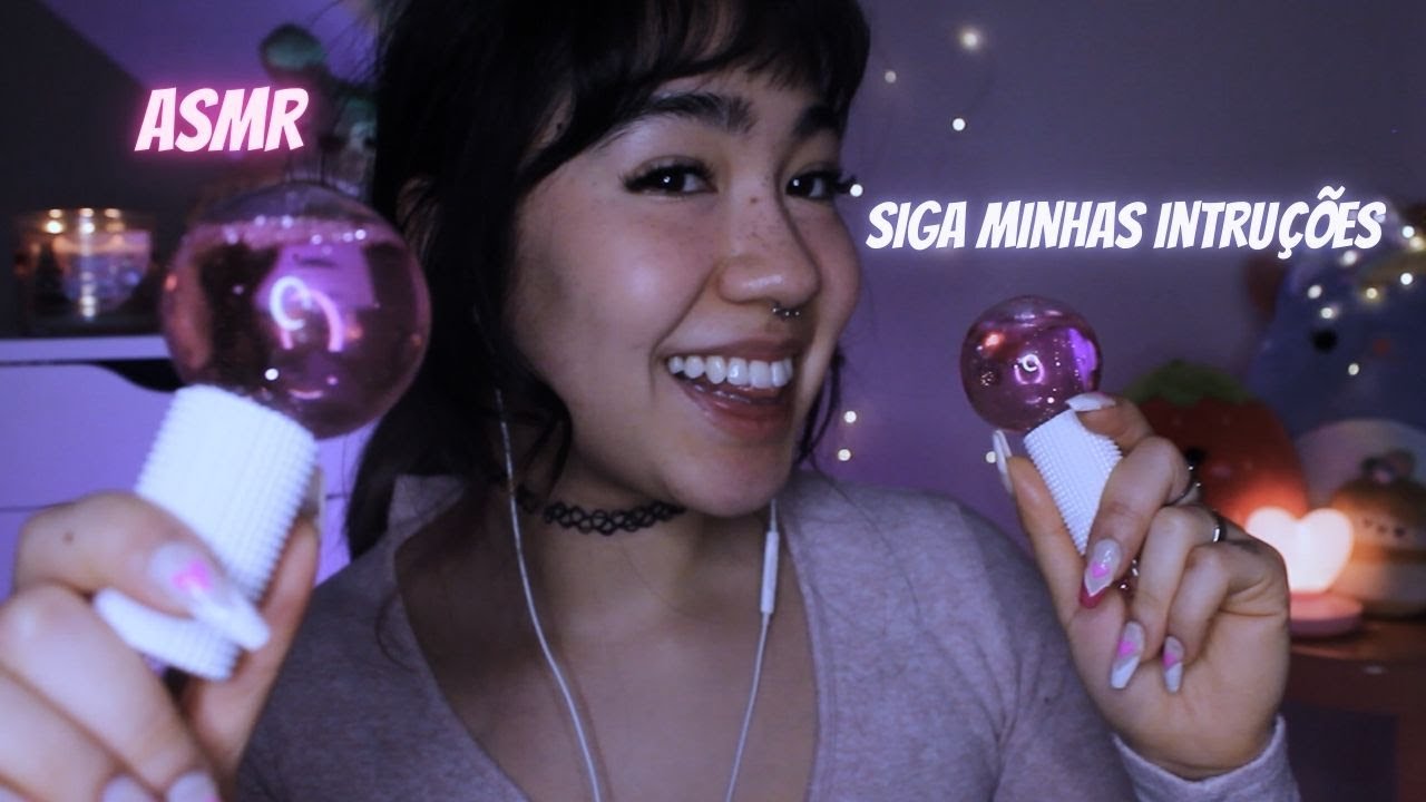 ASMR | Siga Minhas Instruções e FECHE os OLHOS no meio do vídeo (com comandos em INGLÊS)