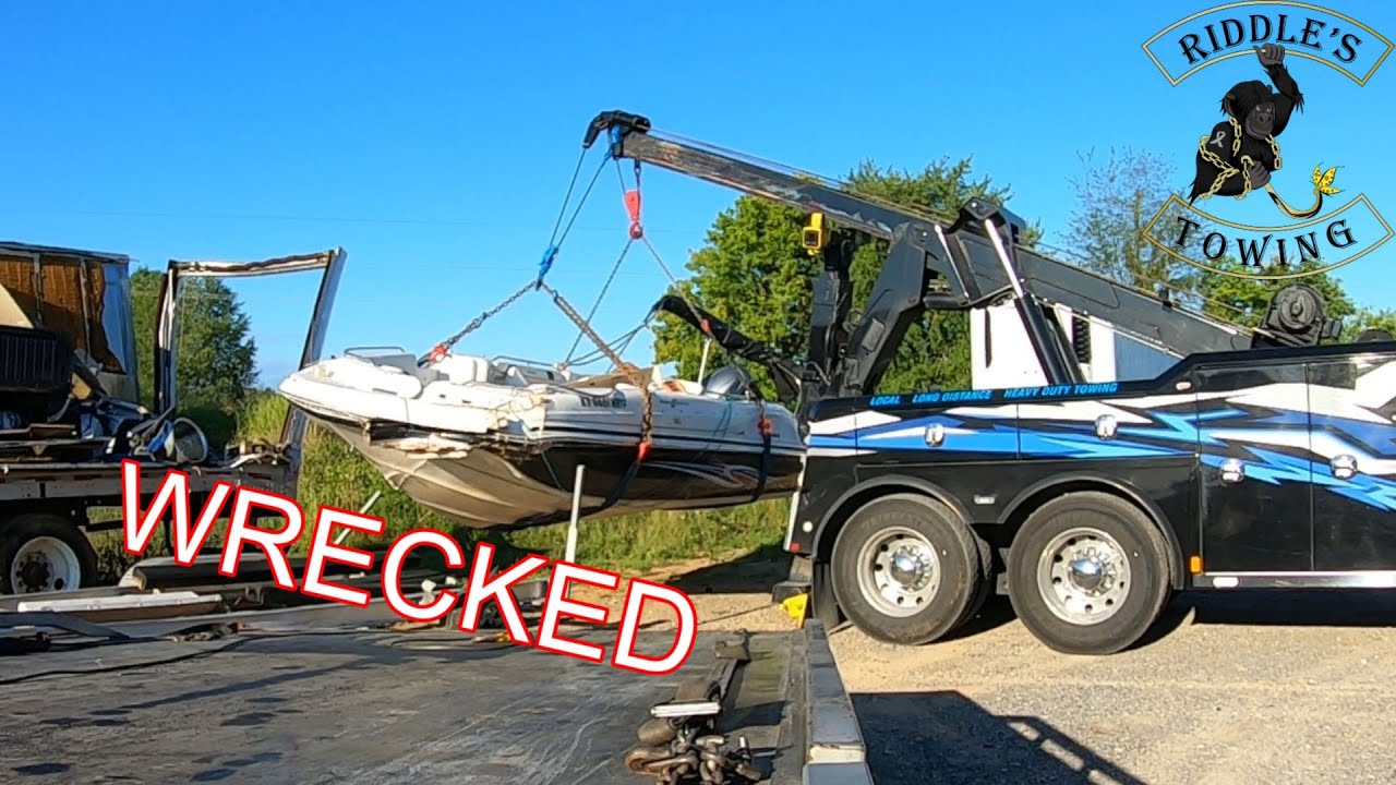Totaled Boat Off To Salvage, Behind The Scenes Vlog Ep  3