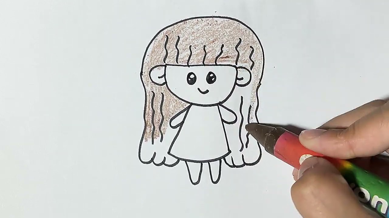 Cut Girl Drawing Hack Step by Step for Beginners | Easy Girl Drawing trick 