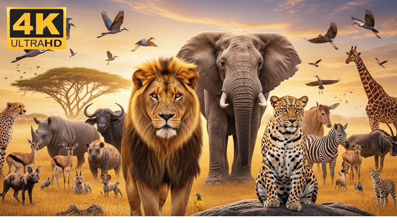 The Beauty of Africa’s Wildlife 🌍 Cinematic 4K with Piano