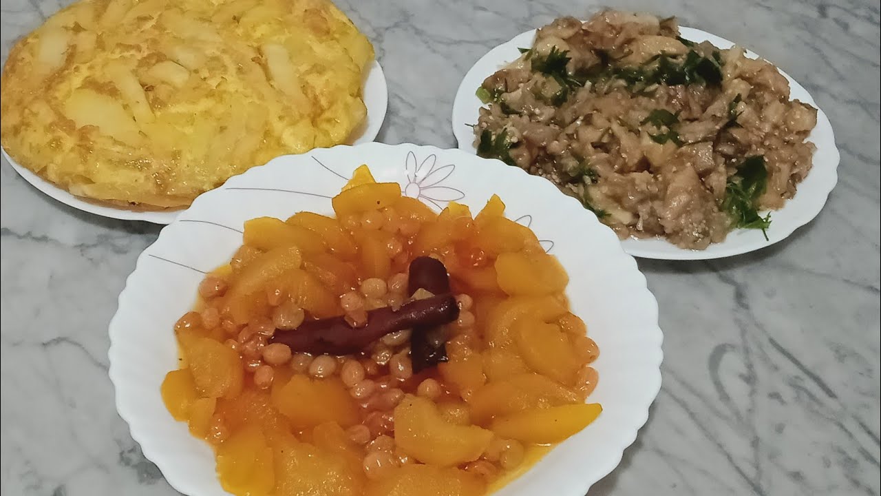 طاجين التفاح بزبيب بدون لحم