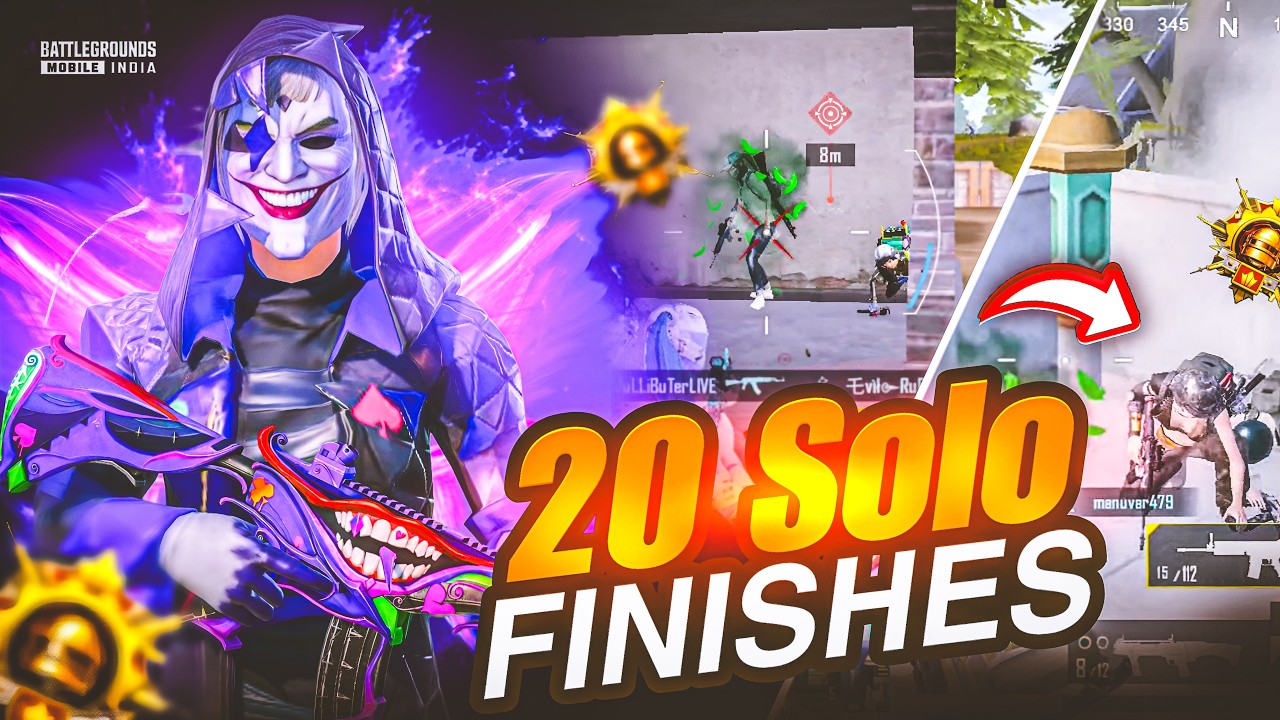 High Kill Solo Gameplay 🔥 | 20 Finishes |#bgmi