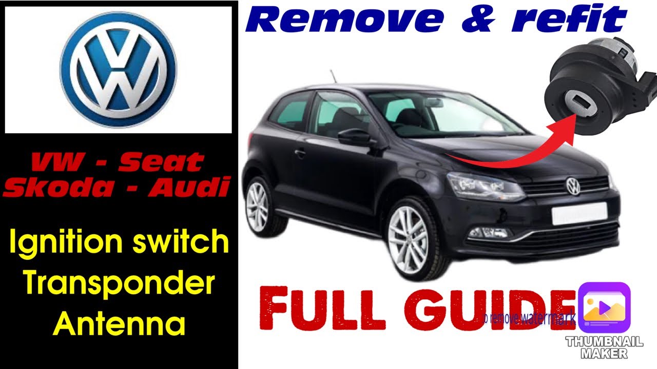 Замена цилиндра замка зажигания VW SEAT Skoda Audi + антенны транспондера (катушки)