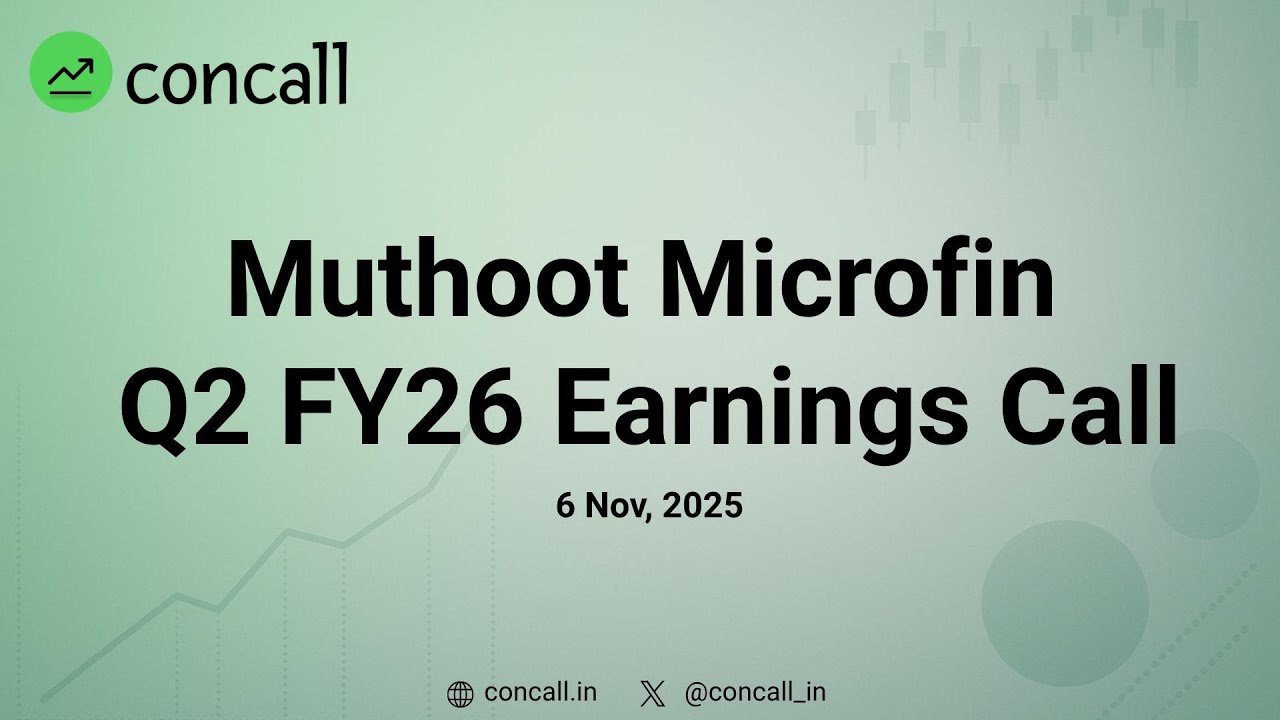 Muthoot Microfin Ltd Q2 FY26 Earnings Conference Call | Concall.in