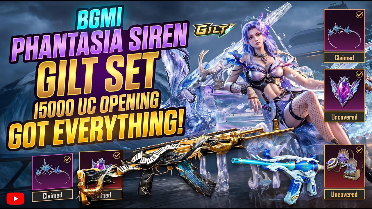 GOT EVERYTHING IN 15,000 UC?! 😱 BGMI Phantasia Siren & M762 Gilt Set Full Crate Opening🔥