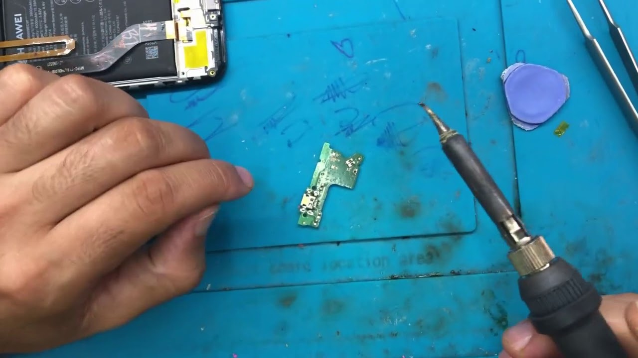 Huawei Y7 2019 Not Charging Charging Port Replacement اصلاح منفذ الشحن huawei y7 2019