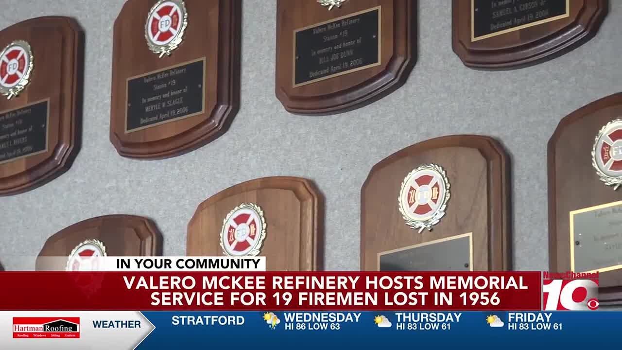 Valero McKee Refinery hosts memorial for 19 Dumas, Sunray firemen lost in 1956