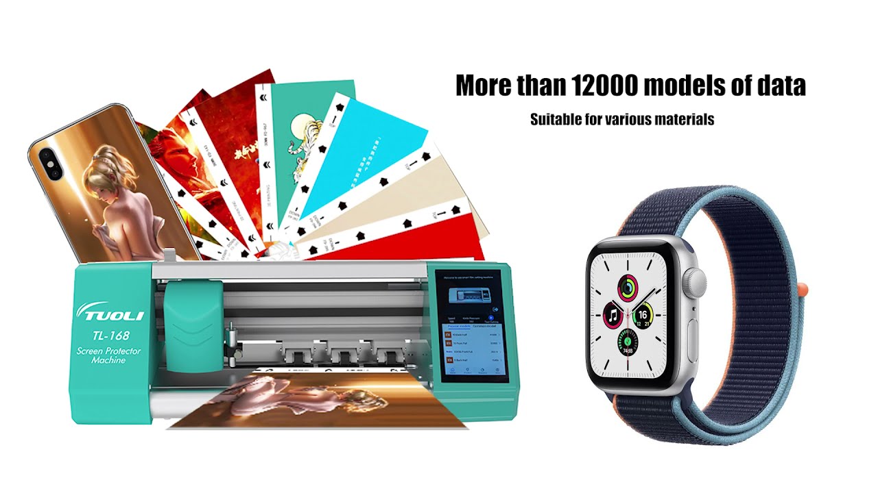TUOLI TL-168 mobile screen protector cutting machine for smart watch cell phone tablet macbook