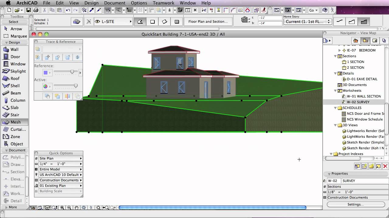 ArchiCAD Basic Training Lesson 28 | Site Modeling Basics | QuickStart Course Excerpt