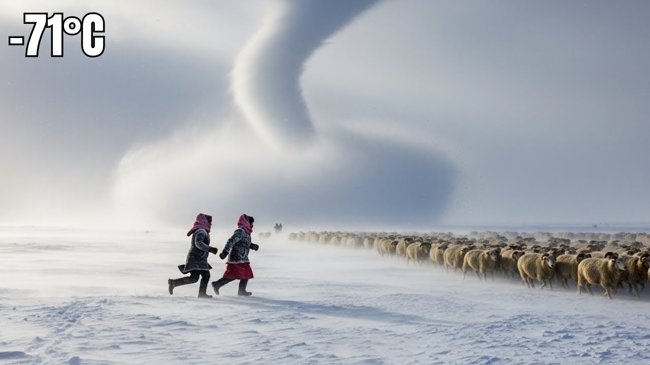 Surviving -71°C: A Mother, Her Daughter, and Puppies Facing a Deadly Snowstorm