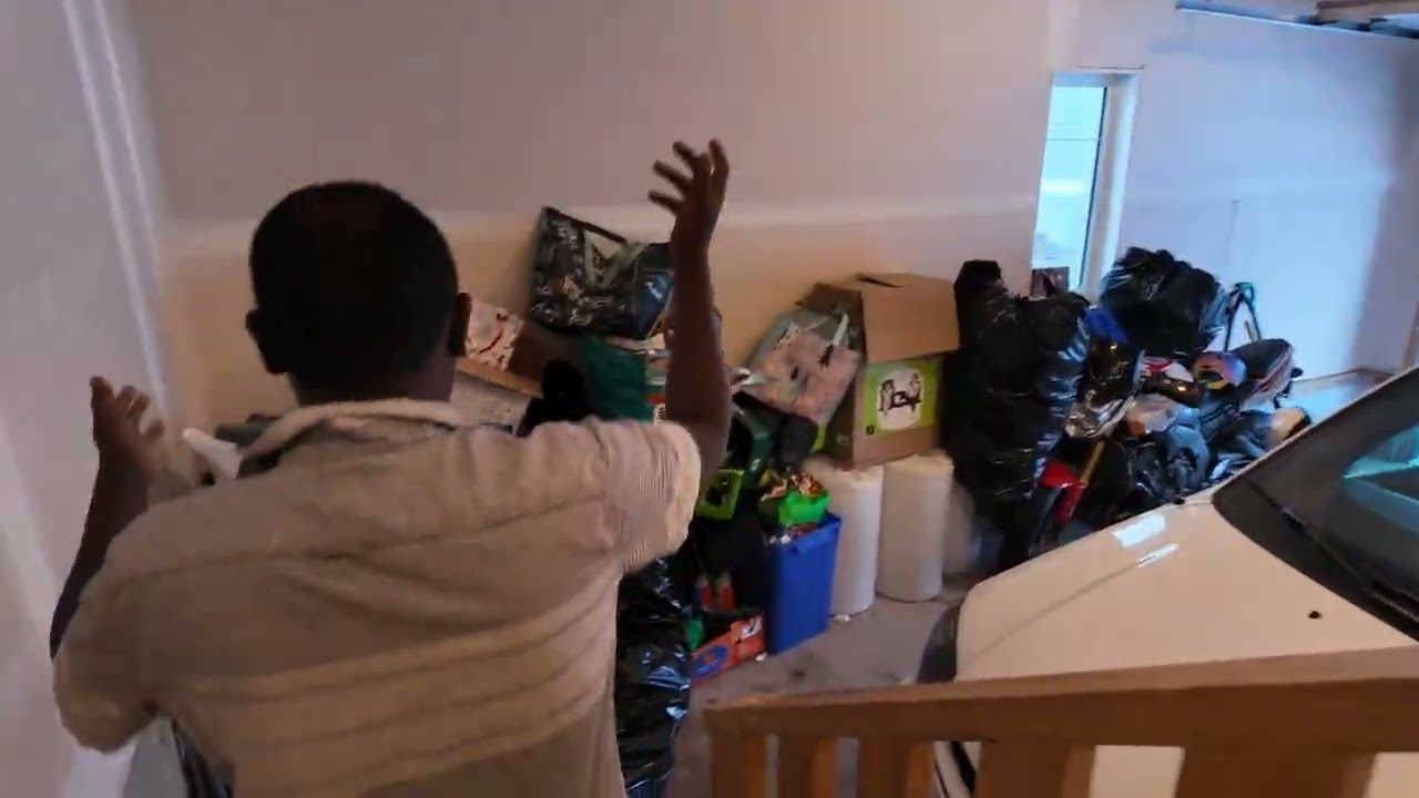 After opening Christmas gifts, 