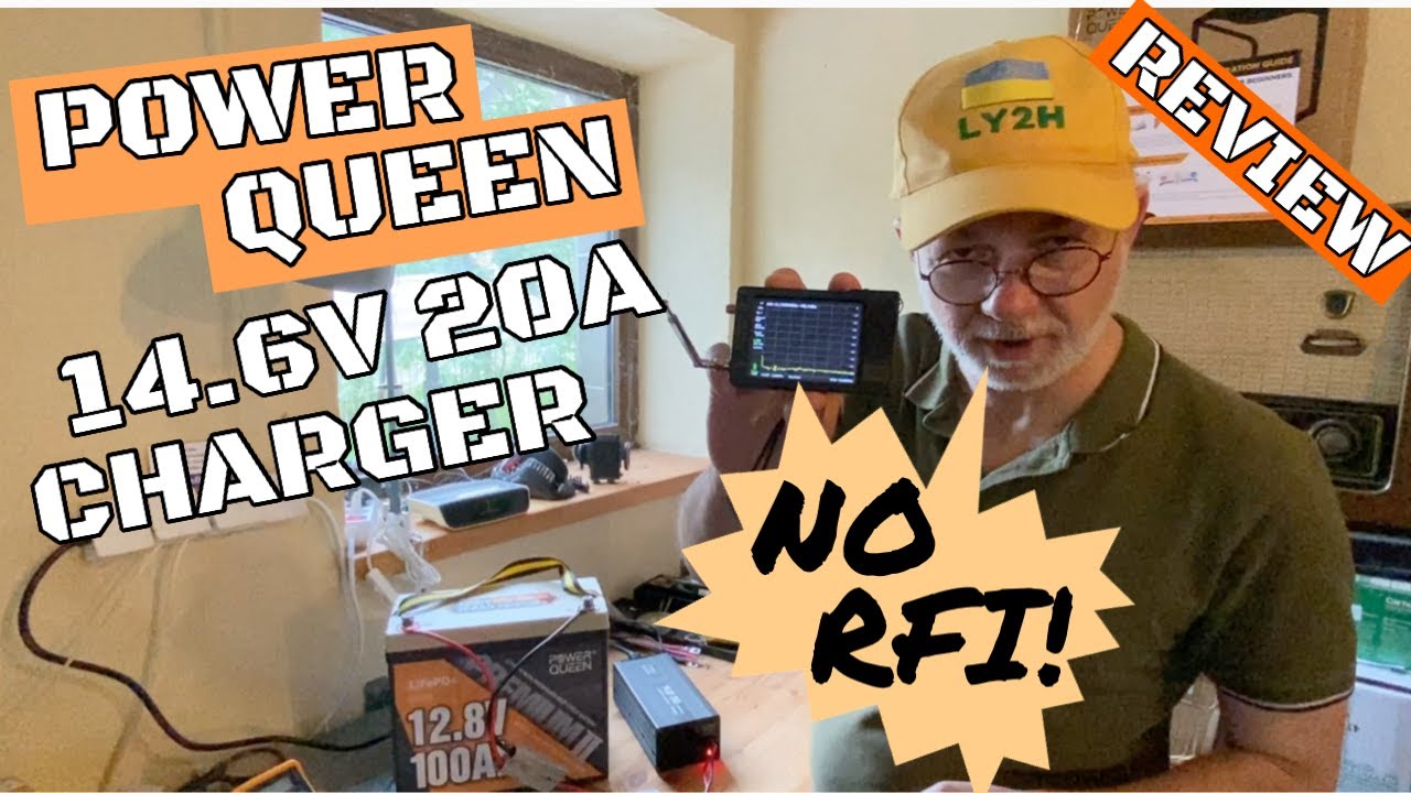 Power Queen 14.6V 20A LiFePO4 battery charger: loud fan, but RFI-wise quiet!