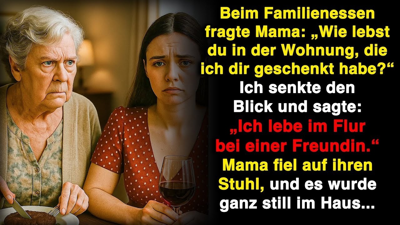 Während des Familienessens fragte sie  „Meine Liebe, wie lebst du…“