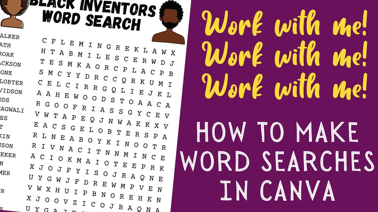 How to Create a Word Search in Canva [Plus a FREE Template to Use!!]