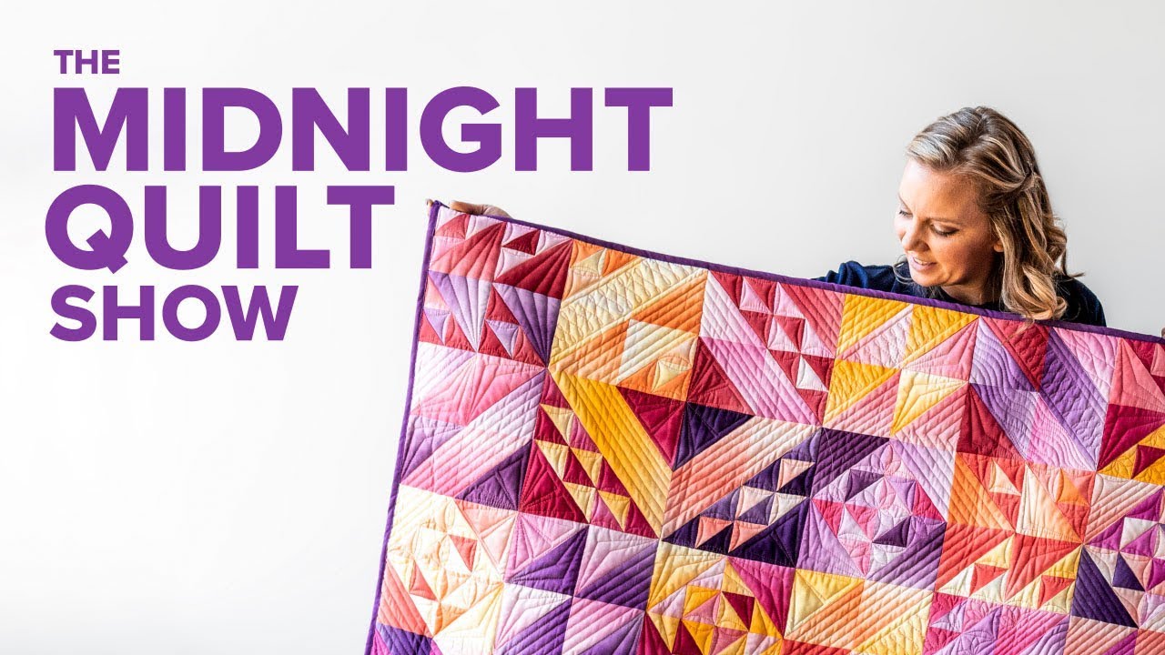 Modern Technology Half-Square Triangle Quilt | S7E3 Midnight Quilt Show with Angela Walters