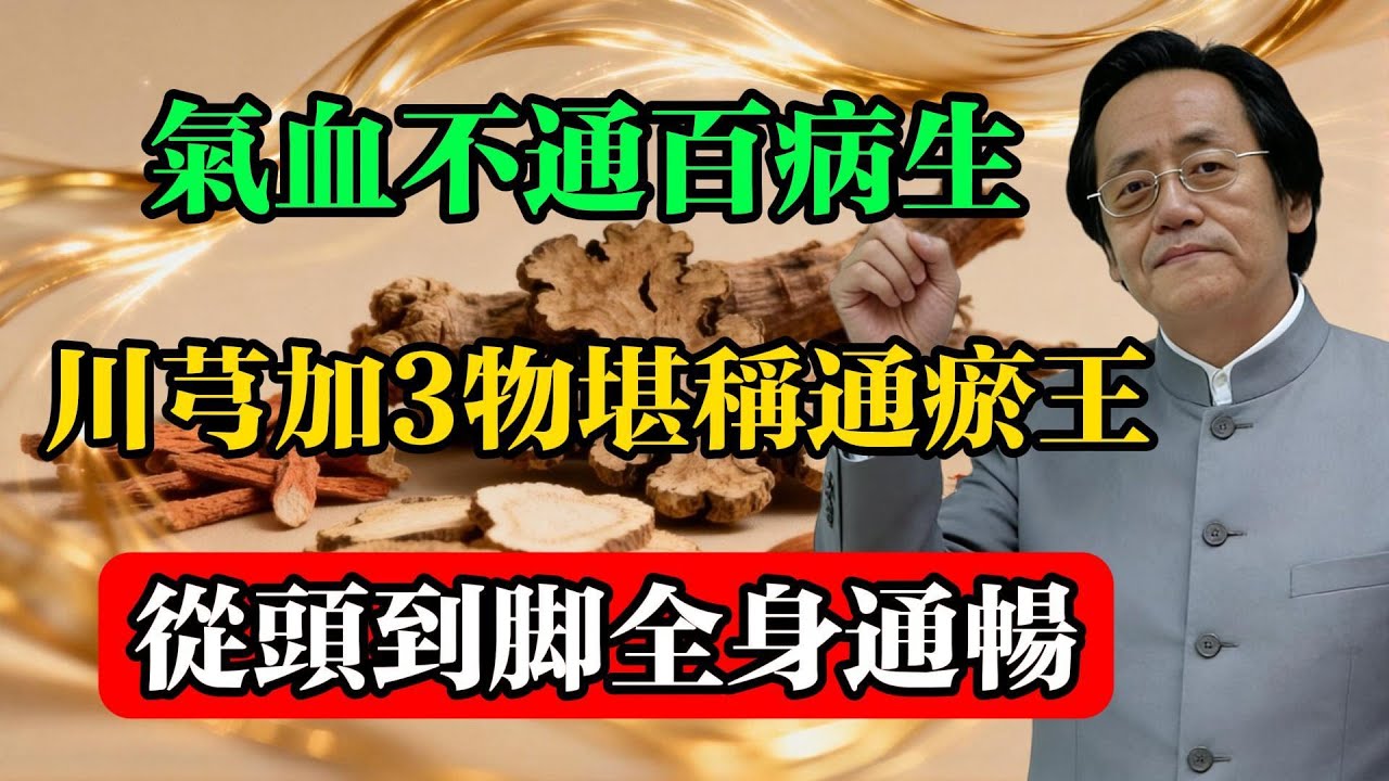 倪海廈：氣血不通百病生！川芎加3物，堪稱“通瘀王”，從頭到腳，全身通暢！#倪海厦 #川芎妙用 #氣血不通 #活血化瘀 #手腳冰冷 #頭痛調理 #中醫養生 #經方智慧 #台灣中醫