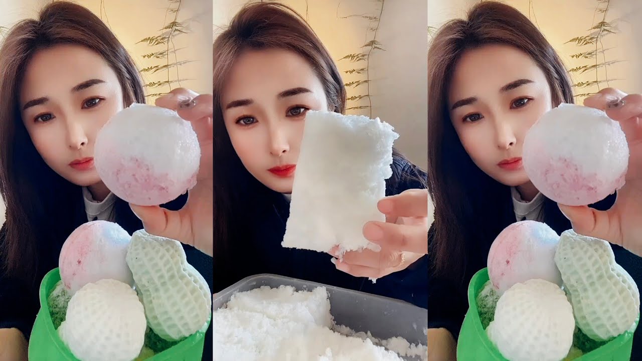 SOLO / ASMR WHITE ICE EATING / SHAVED ICE 