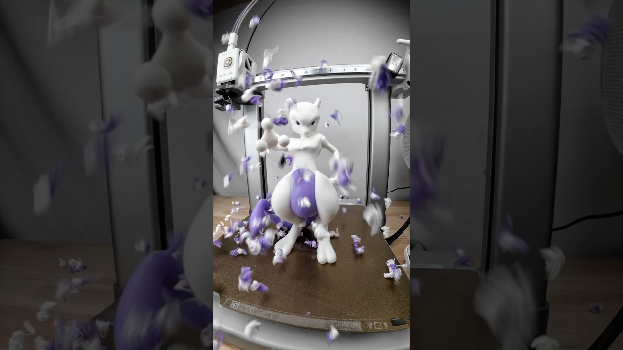 Huge Mewtwo, 3D Printed in the Lab! 35 Hour Print #3dprinting #timelapse