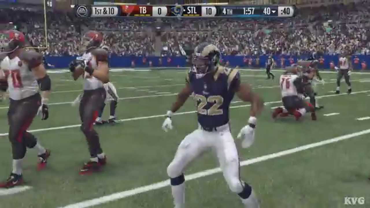 Madden NFL 16 - Tampa Bay Buccaneers vs St. Louis Rams Gameplay (XboxONE HD) [1080p]