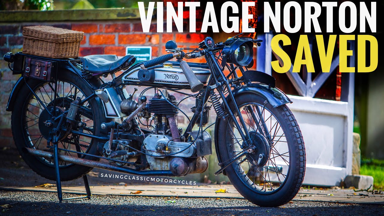 Найден винтажный мотоцикл в заброшенном сарае: 97-летний Norton 16H с плоской цистерной снова в с...