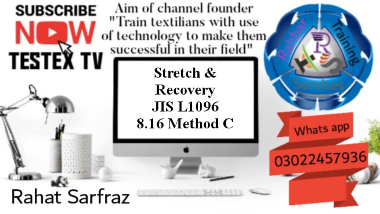 JIS L1096 | 8.16 Method C | Stretch & Recovery | Textile testing #testextv #rahbartrainingservices