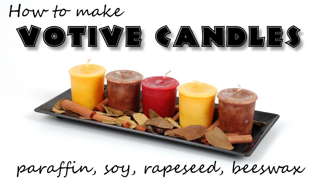 How to make VOTIVE CANDLES with soy wax, paraffin, rapeseed wax or beeswax | HowtomakeCandles.info