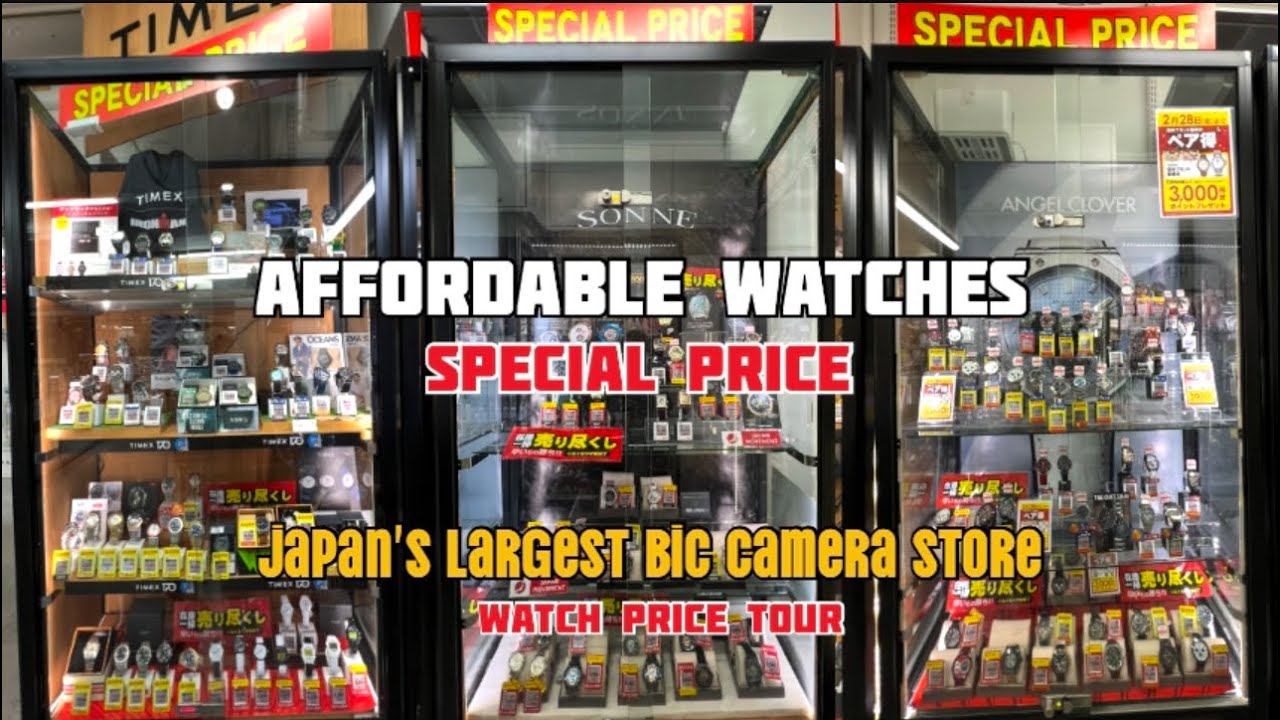 Affordable Watch shopping | Special price watches at the biggest Bic Camera in Japan