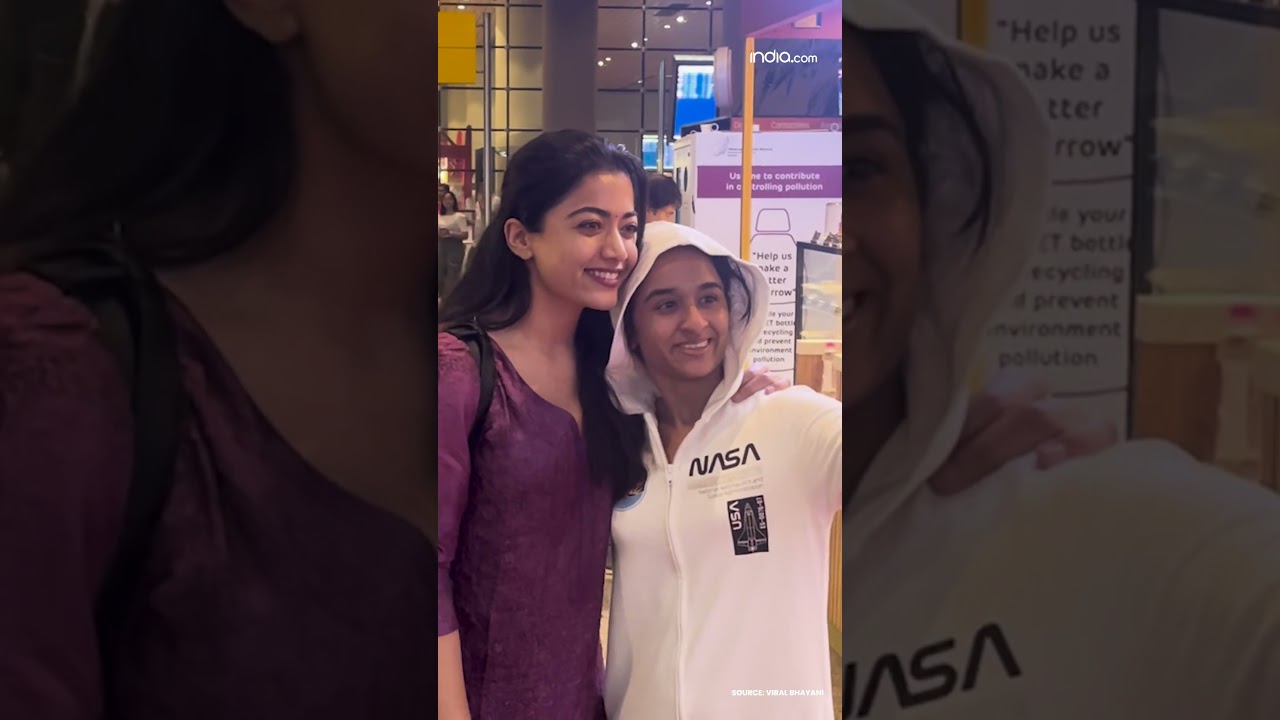 Fans click selfies with Rashmika Mandanna at the airport | Animal