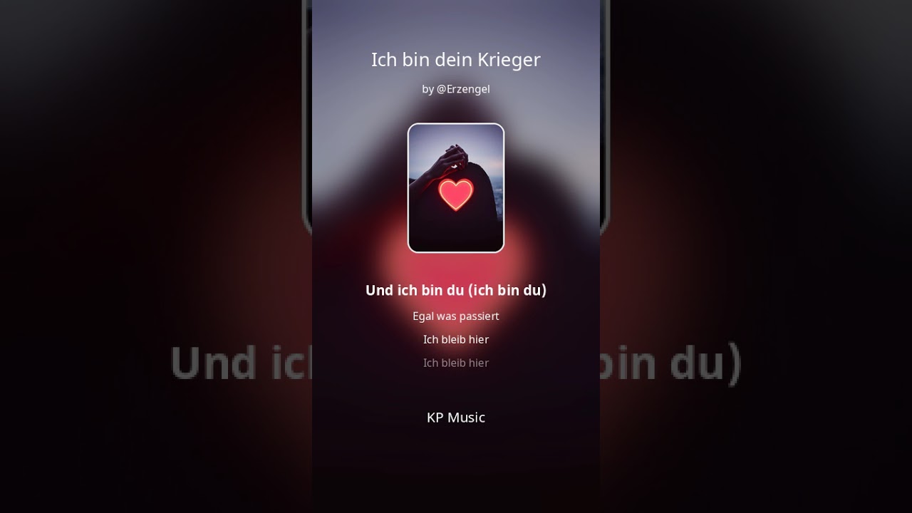 Ich bin dein Krieger 