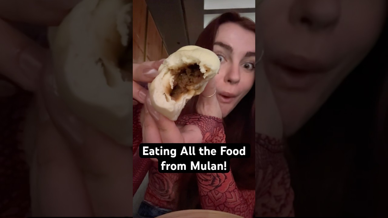 Eating all the food from Mulan! #foodie #mulan #chinesefood #eating #nycfood #disney #shorts