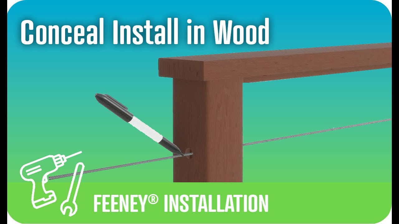 CableRail Conceal Installation in Level Wood Railing