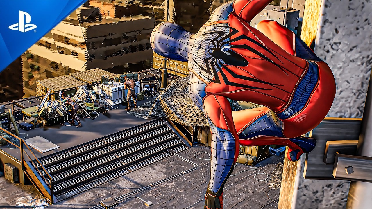 SPIDER MAN 2 RED ULTIMATE SUIT AND SCORPION DEATH SCENE 4K ULTRA HD 60 FPS