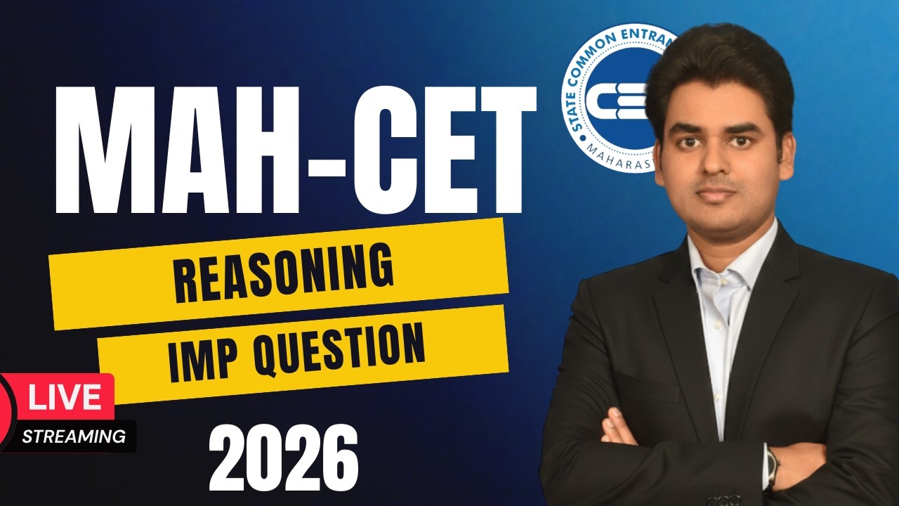 MAH-CET 2026 | REASONING | IMP QUESTION PART 05 | BBA | LAW  | BBM | HOTEL MANAGEMENT | BMS | BCA