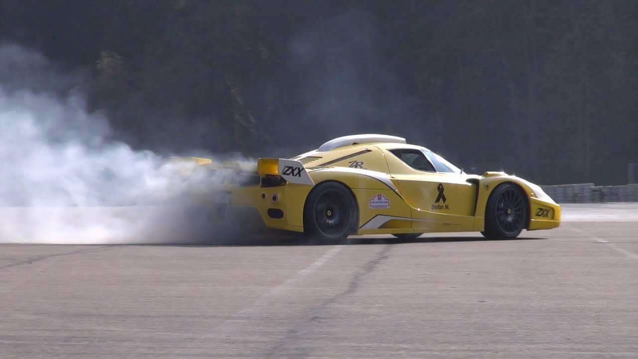 BURNOUT in a Ferrari Enzo ZXX Edo Competition!!