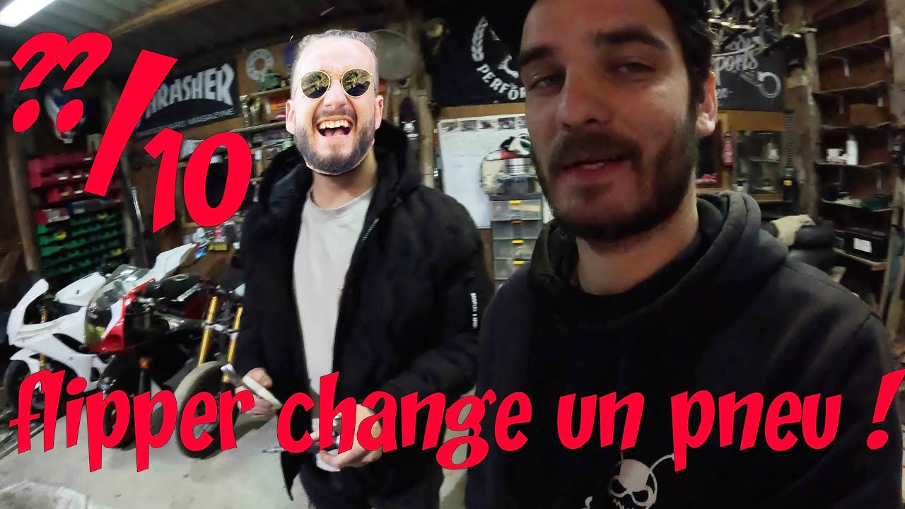 Je monte un pneu et Flipper fait de la musique - 900CBR VLOG PARTIE 4