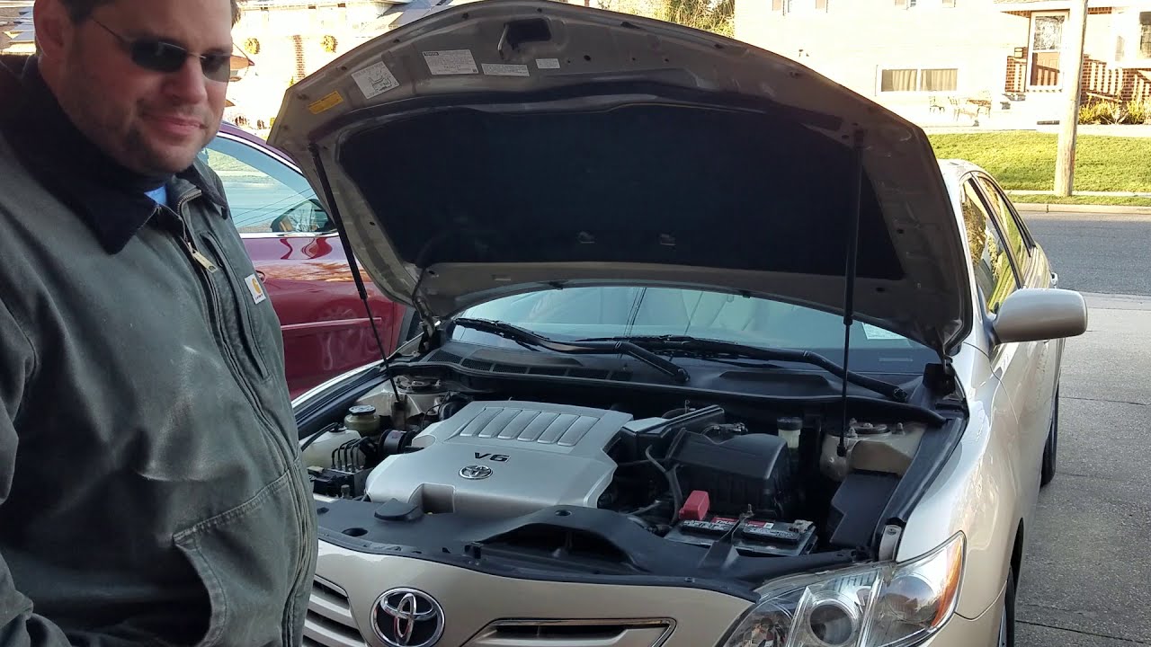 Installing Hood Lift Supports on a 2007 Toyota Camry