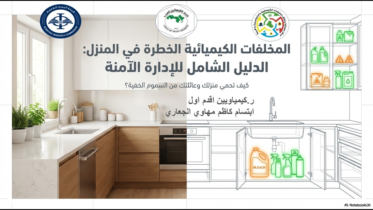 الخزن الامن للمخلفات الكيميائية في المنزل محاضرة الاستشاري الكيميائي ابتسام الجعاري