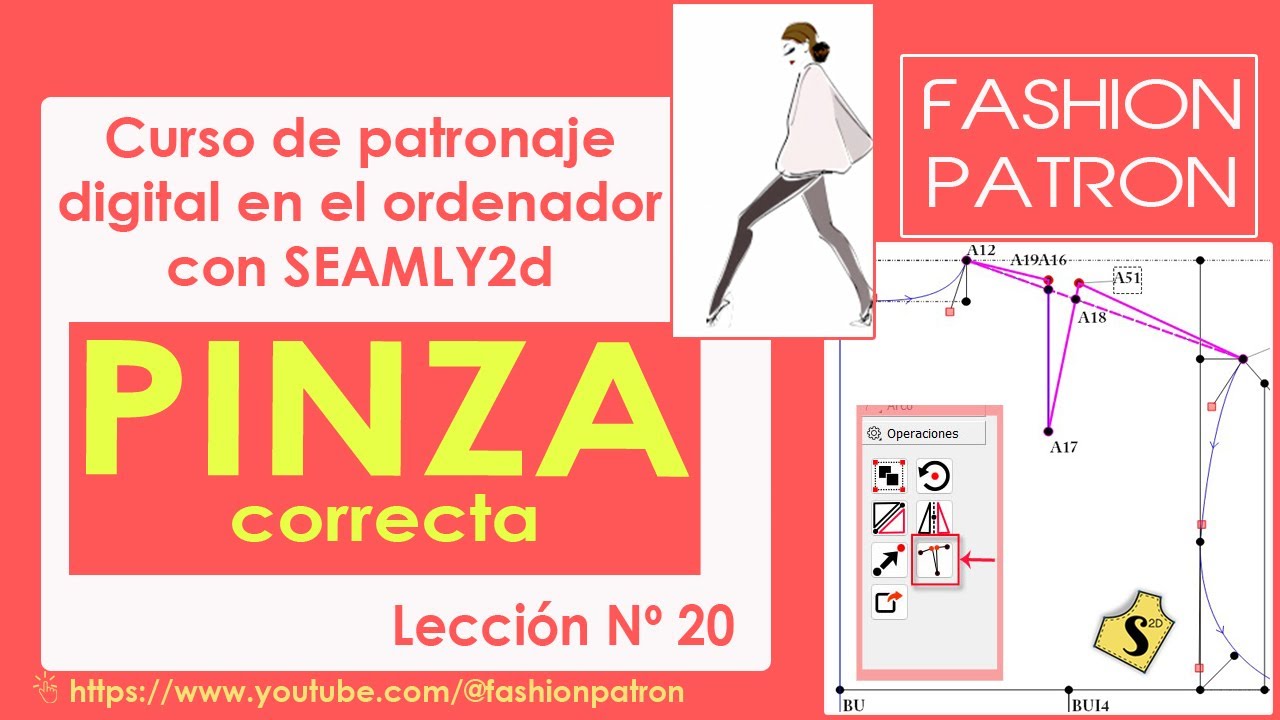 20. Hacer patrones en el programa Seamly2d / Valentina. Pinza Correcta✂️👗⏩Pinza de pecho y de hombro
